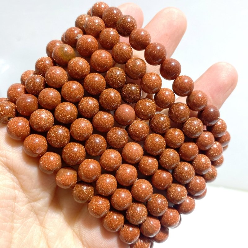 8mm Gold Sandstone Bracelets Wholesale - Wholesale Crystals
