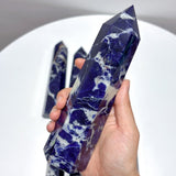 9 Pieces High Quality Sodalite Tower Points - Wholesale Crystals
