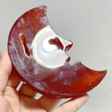 9 Pieces Large Carnelian Moon Face Carving Closeout -Wholesale Crystals