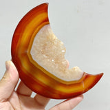 9 Pieces Large Carnelian Moon Face Carving Closeout -Wholesale Crystals