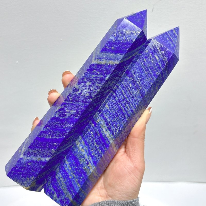 9 Pieces Large Lapis Lazuli Tower Point - Wholesale Crystals