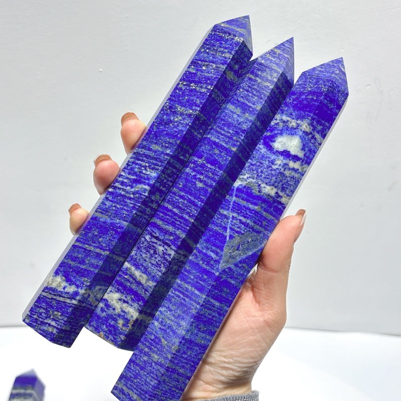 9 Pieces Large Lapis Lazuli Tower Point - Wholesale Crystals