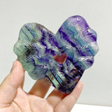 9 Pieces Rainbow Fluorite Heart With Stand - Wholesale Crystals