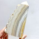 9 Pieces Stripe Yellow Calcite Points Raw Side - Wholesale Crystals