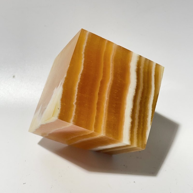 9 Pieces Stripe Yellow Calcite Stand Cube - Wholesale Crystals