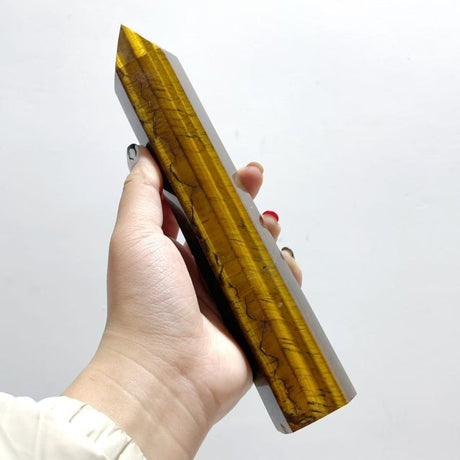 9 Pieces Tiger Eye Tower Points - Wholesale Crystals