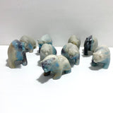 9 Pieces Trolleite Stone Bear Carving - Wholesale Crystals