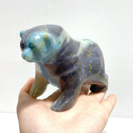 9 Pieces Trolleite Stone Bear Carving - Wholesale Crystals