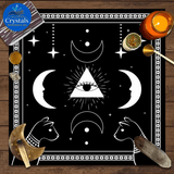9 Sun Floral & Moon Phase Tarot Tablecloth - Wholesale Crystals