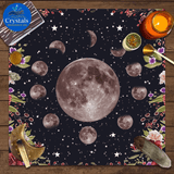 9 Sun Floral & Moon Phase Tarot Tablecloth - Wholesale Crystals