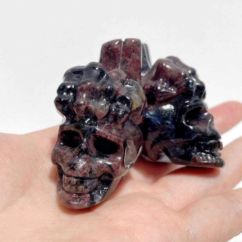 9 Types Crystal Skull With Hand Carving Wholesale Pink Opal Obsidian - Wholesale Crystals