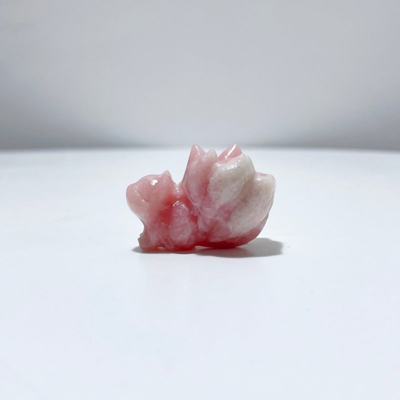 9 Types Nine - Tailed Fox Carving Wholesale Pink Opal Yooperlite - Wholesale Crystals