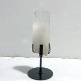 Large Clear Quartz Point Raw Bottom With Stand