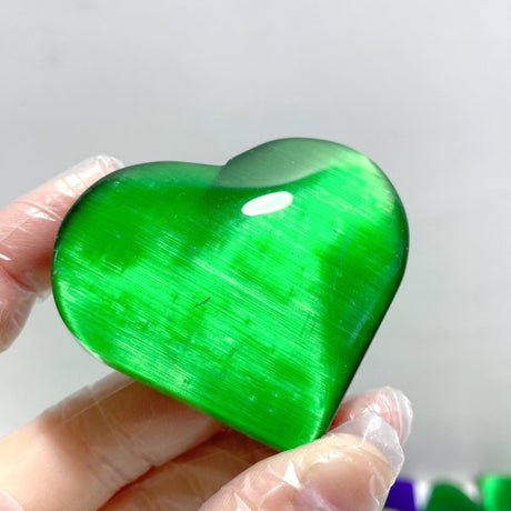 91 Pieces Glass Cat Eye Heart - Wholesale Crystals