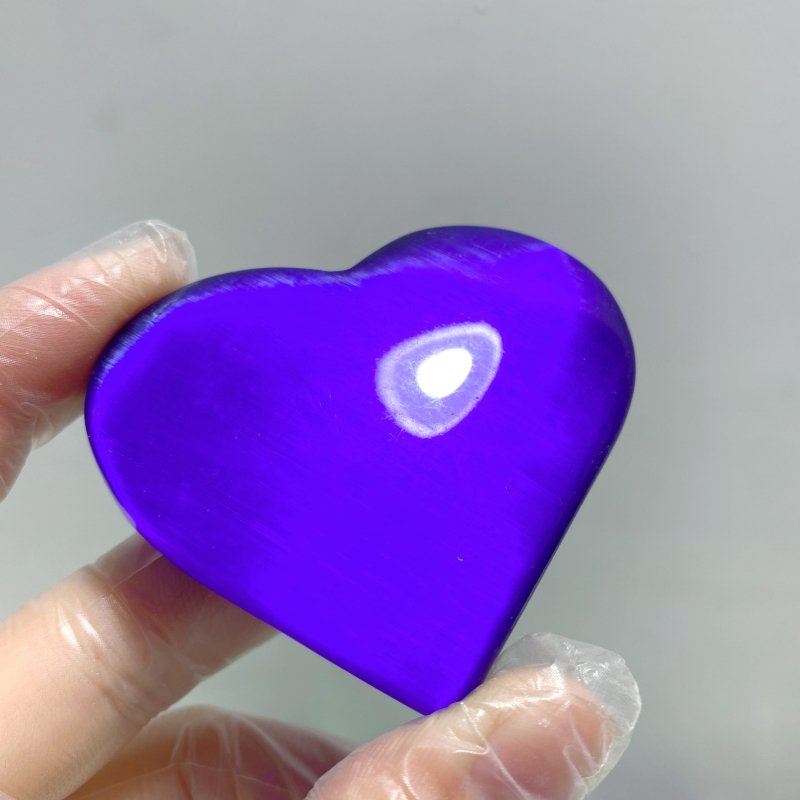 91 Pieces Glass Cat Eye Heart - Wholesale Crystals