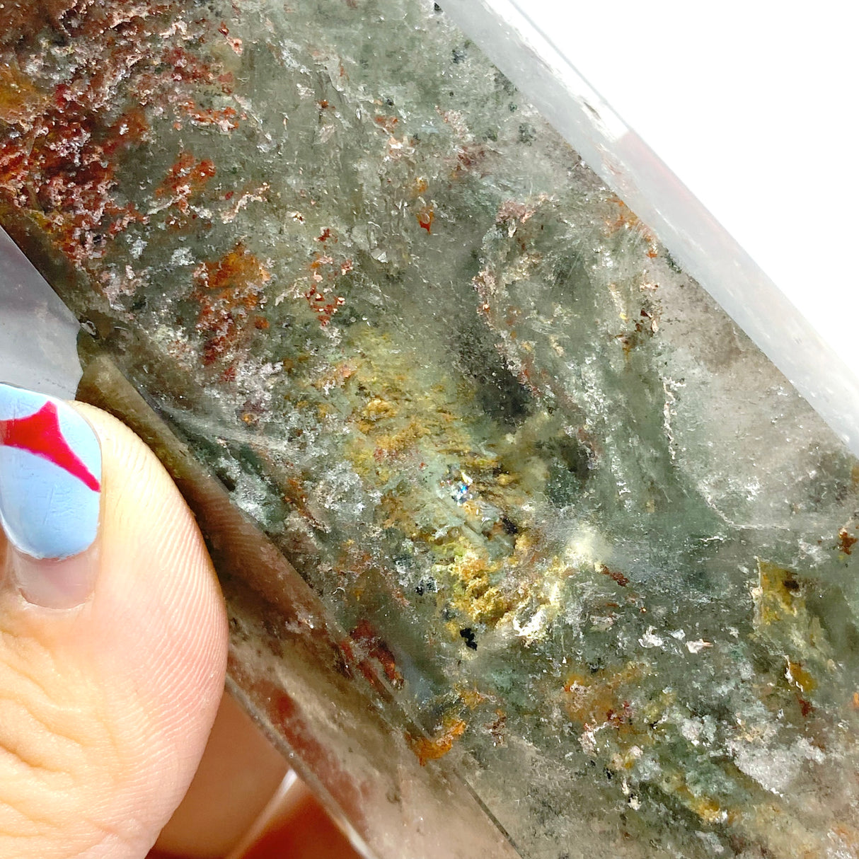 Garden Quartz Raw Bottom Point With Stand #4