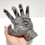 Yooperlite Stone Witchcore Demon Hand Carving