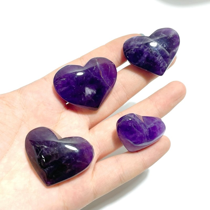 93 Pieces Amethyst Heart Shape - Wholesale Crystals