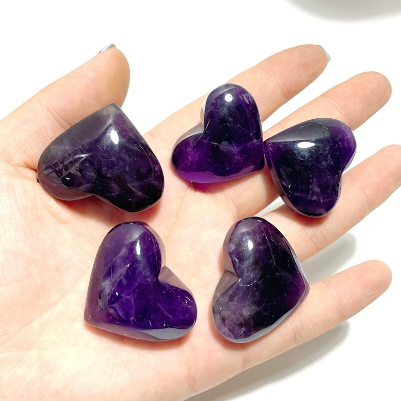 93 Pieces Amethyst Heart Shape - Wholesale Crystals