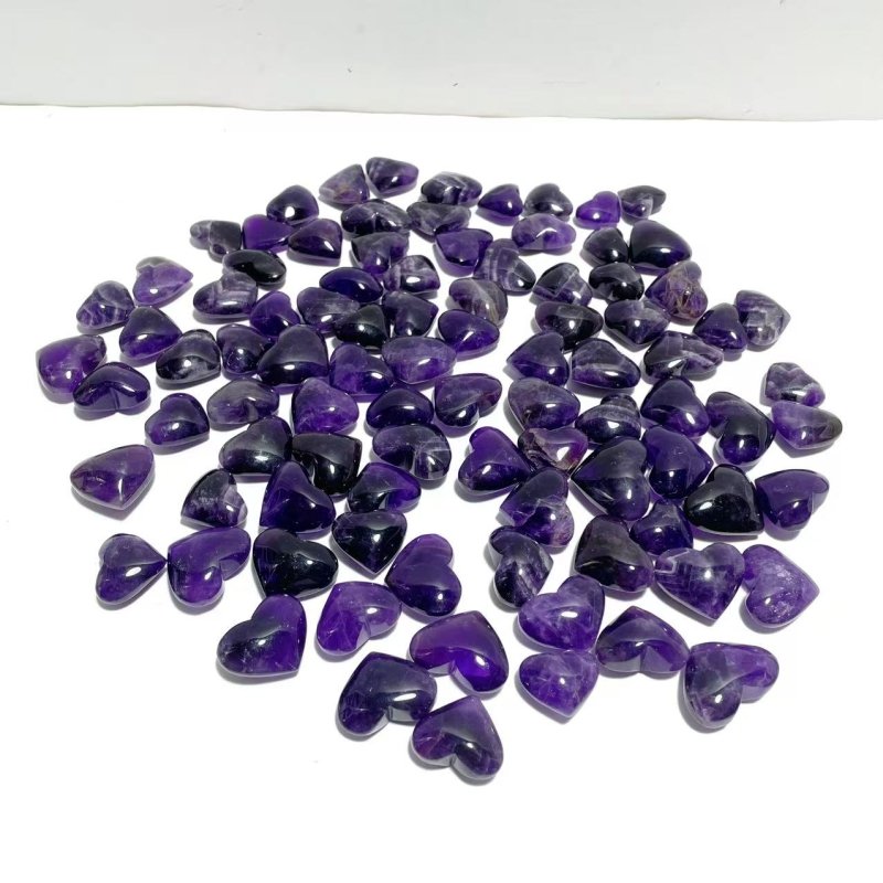 93 Pieces Amethyst Heart Shape - Wholesale Crystals