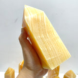 10 Pieces Fat Yellow Calcite Stripe Tower