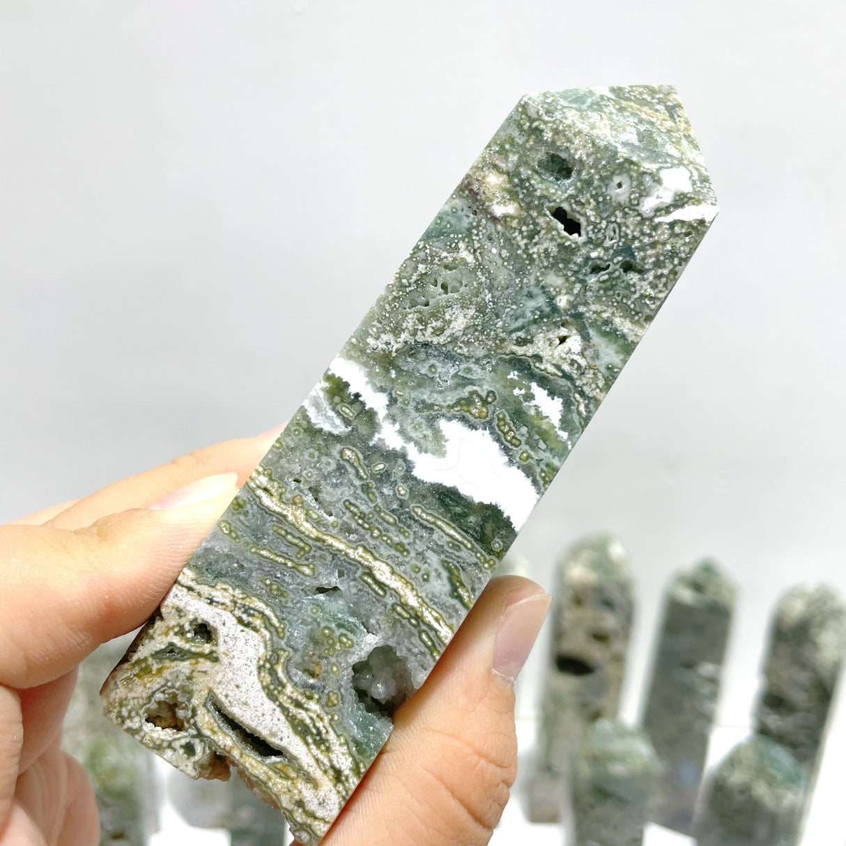26 Pieces 7th Vein Ocean Jasper Four-Sided Points