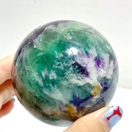 21 Pieces Beautiful Feather Fluorite Sphere