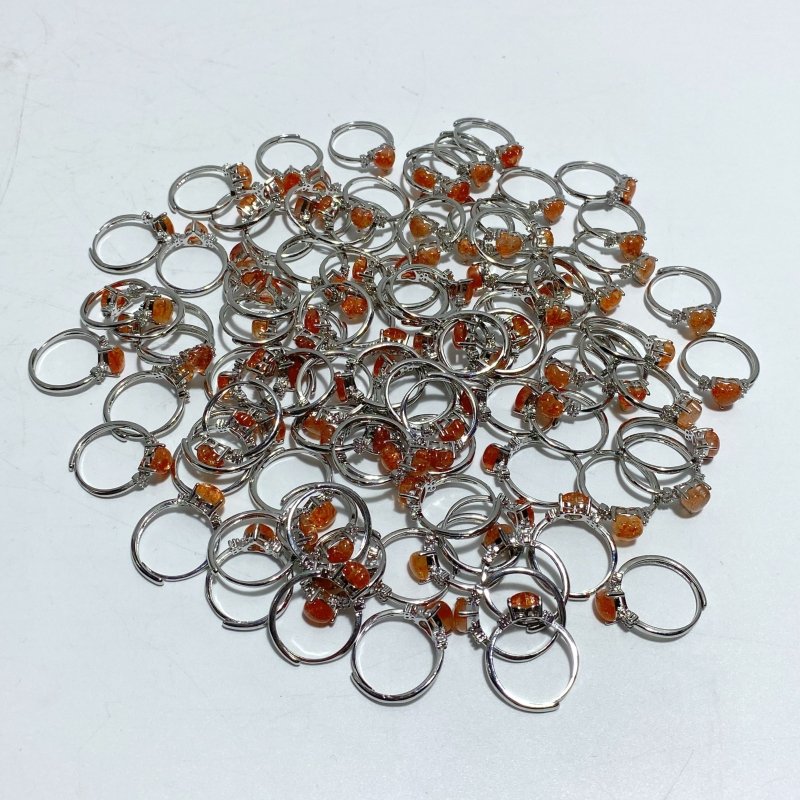 97 Pieces Beautiful Sunstone Heart Shape Ring 1 - Wholesale Crystals