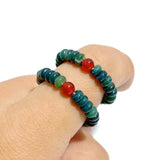 24 Types Crystal Beaded Rings Wholesale Moss Agate Chevron Amethyst Red Jasper