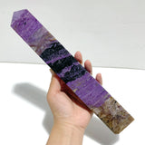 Unique Charoite Four-sided Tower For Collection #A04