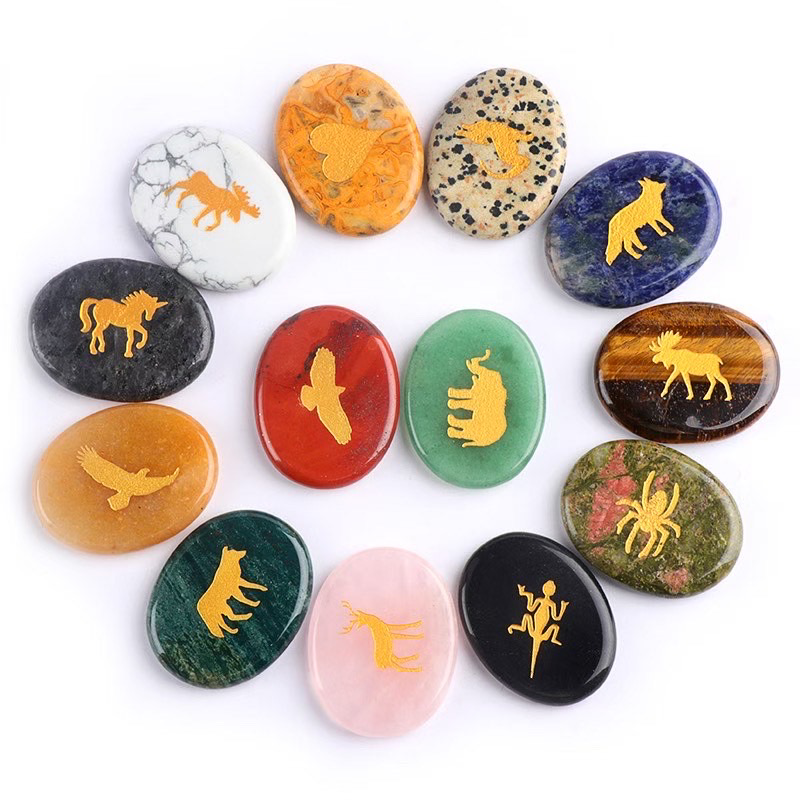 KS2392 - 35*45mm Animal Oval Slice Crystal Laser Engraving