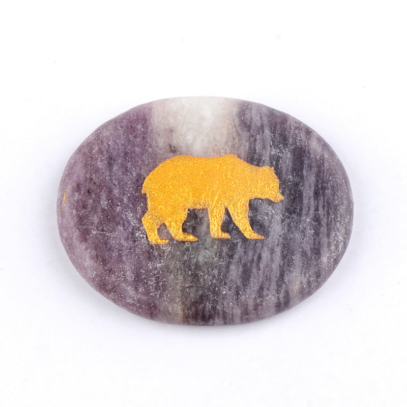 KS2392 - 35*45mm Animal Oval Slice Crystal Laser Engraving