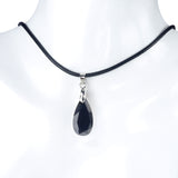 KS1691 - Cut Faceted Diamond Shape Crystal Pendant