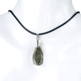 KS1691 - Cut Faceted Diamond Shape Crystal Pendant