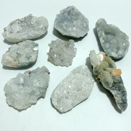 8 Pieces Raw Apophyllite Stone Specimen