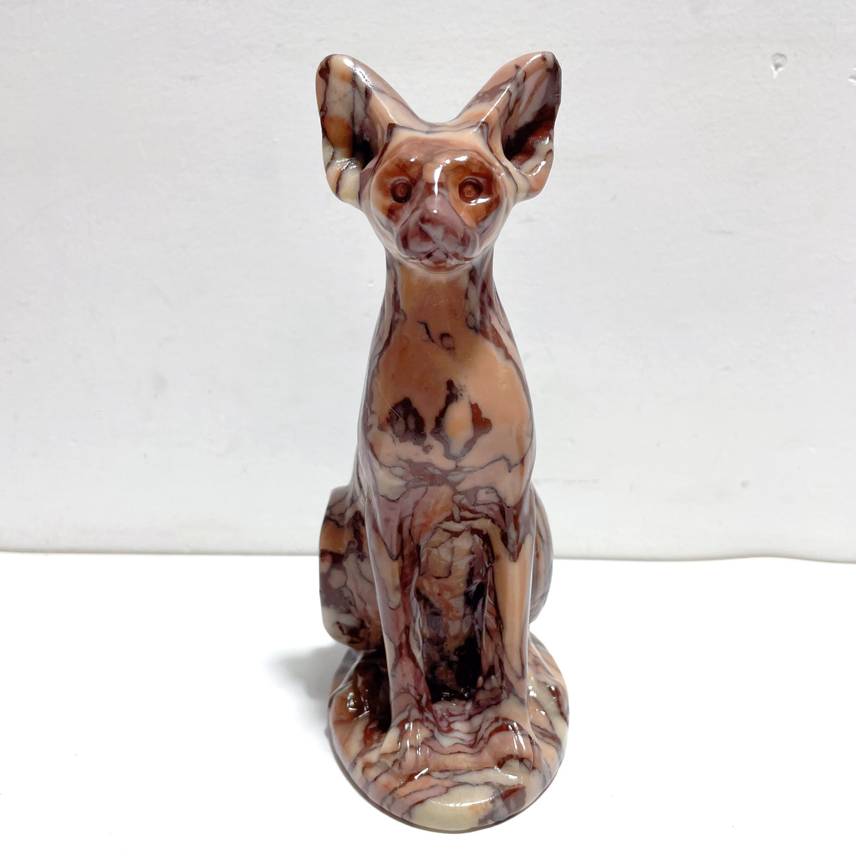 3 Pieces China Red Stone Cat Carving