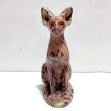3 Pieces China Red Stone Cat Carving