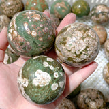 56 Pieces Rainforest Jasper Spheres (Sea Freight Only)