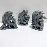 3 Pieces Labradorite Nine-tailed Fox Carving