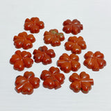 Red Jasper Green Aventurine Four Leaf Clover Carving Wholesale