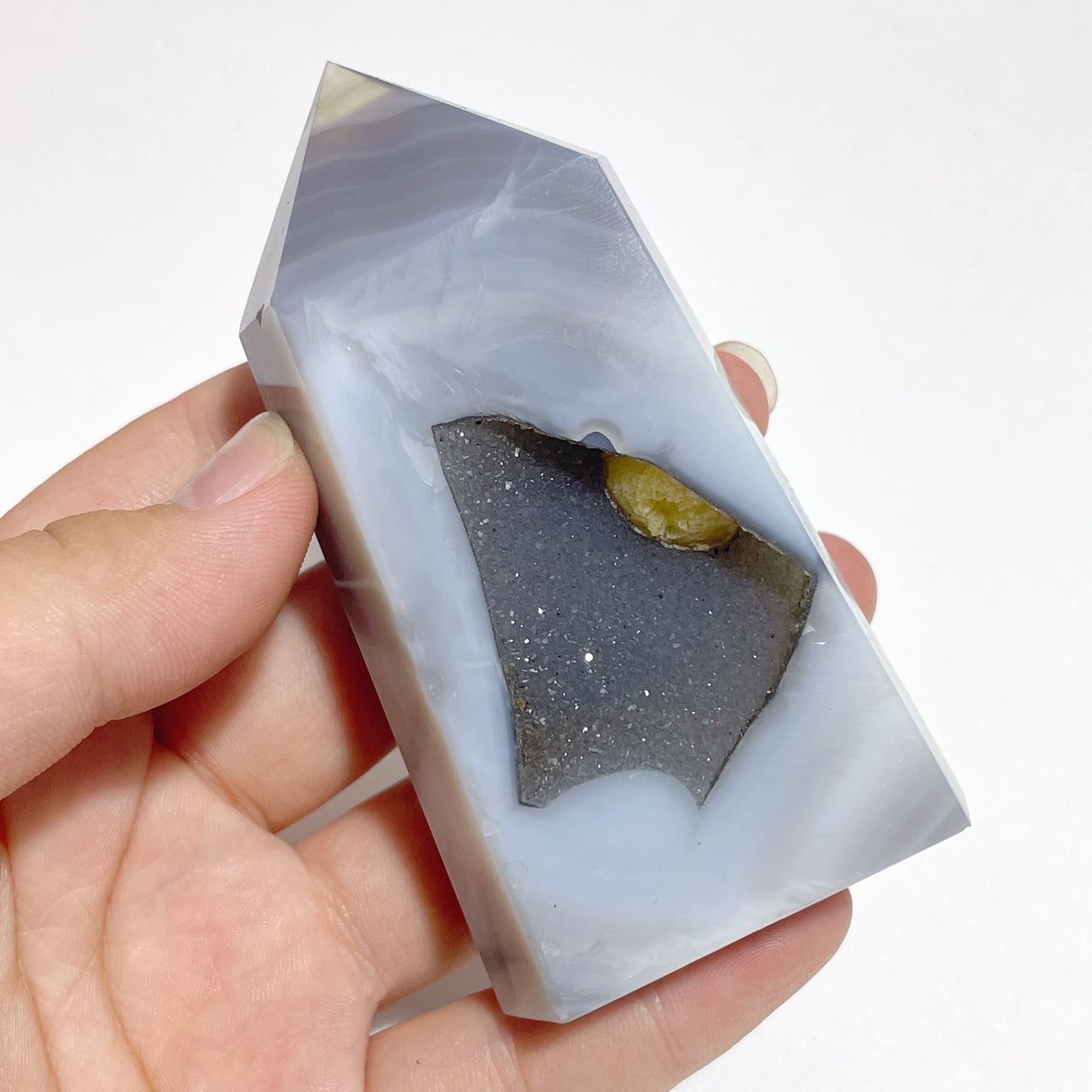 21 Pieces Geode Druzy Agate Four-sided Tower Point