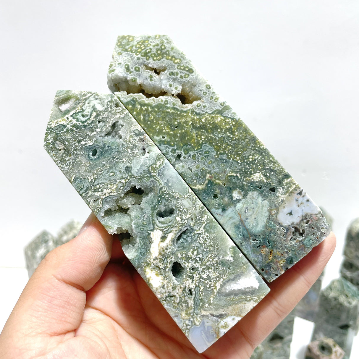 26 Pieces 7th Vein Ocean Jasper Four-Sided Points