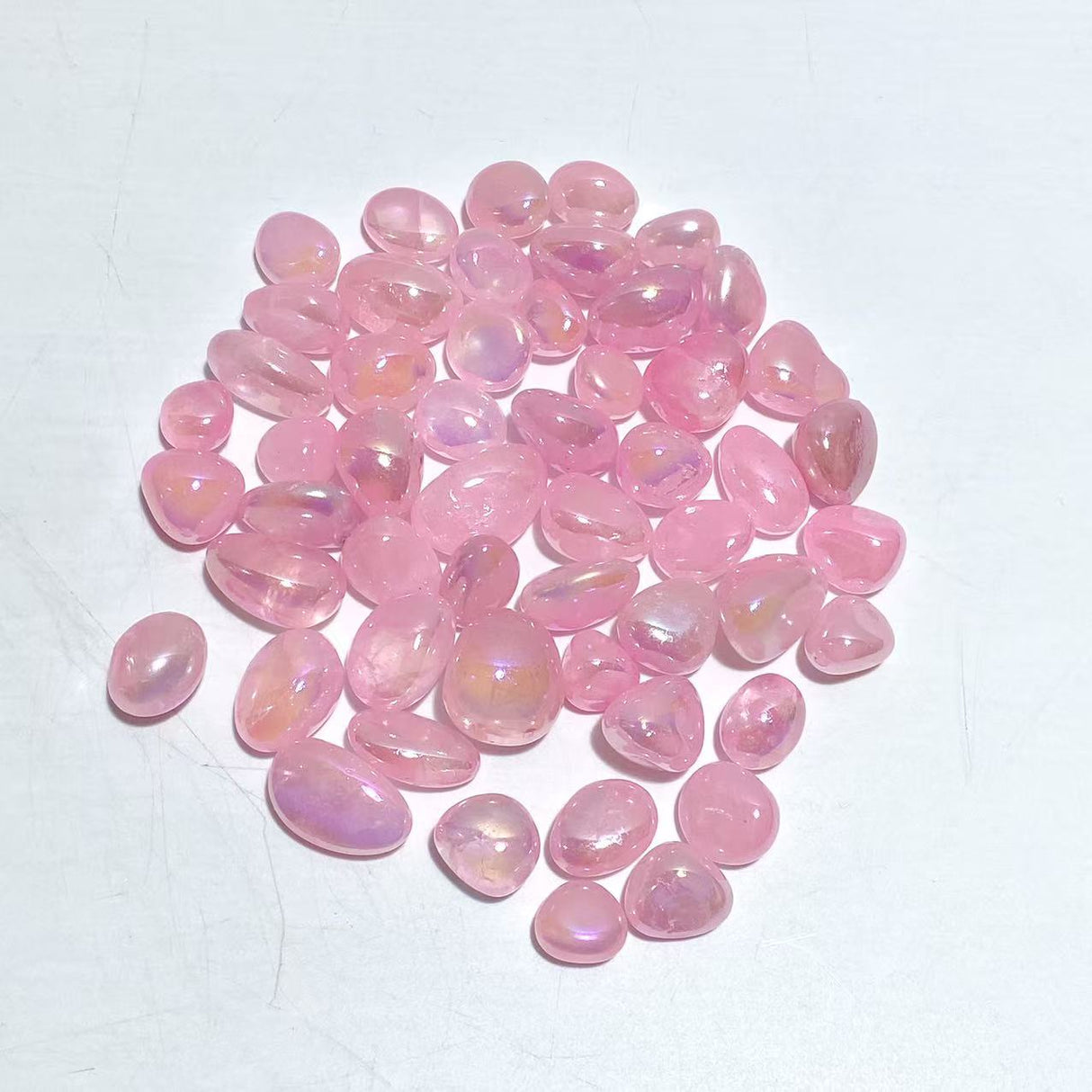 Pink Aura Rose Quartz Small Tumbled Wholesale Clearance