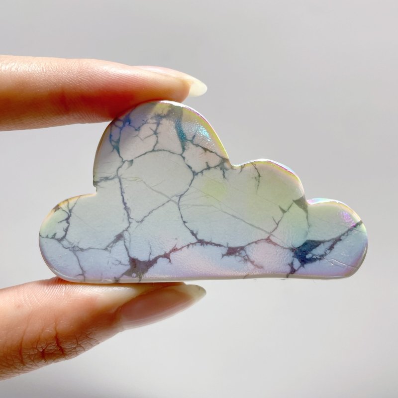 Aura Howlite Cloud Carving Wholesale - Wholesale Crystals