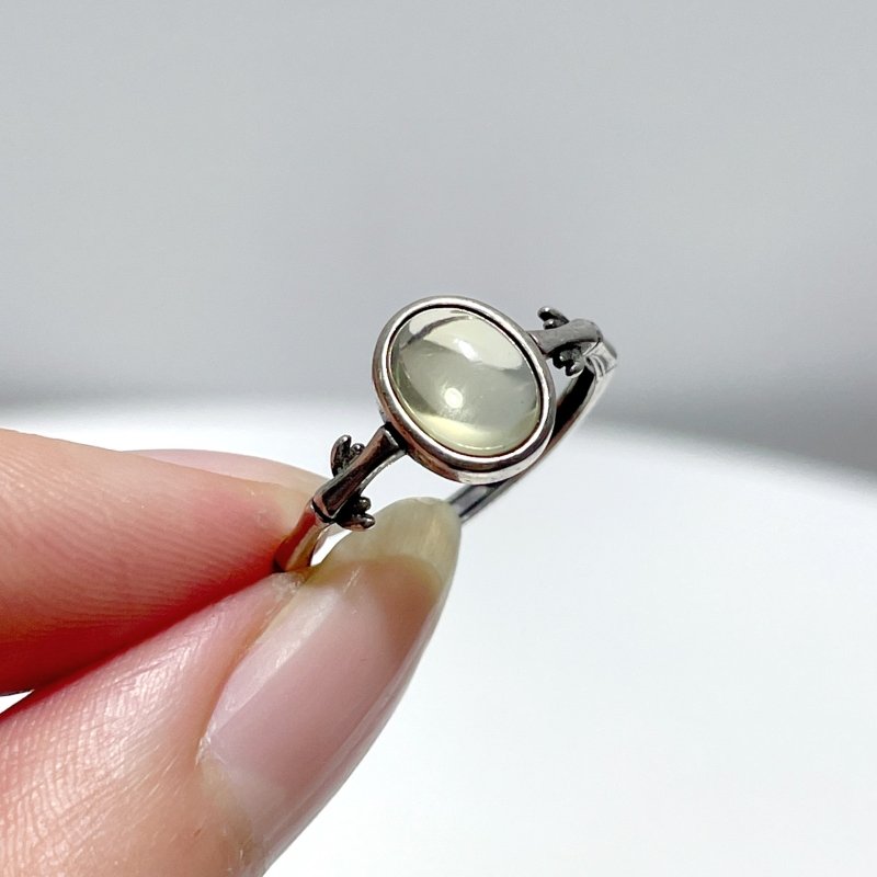 #B2 Silver Rings Wholesale Moonstone Golden Rutile Garnet Black Tourmaline Ring - Wholesale Crystals