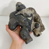 Unique Volcano Agate King Kong Ape Carving #7