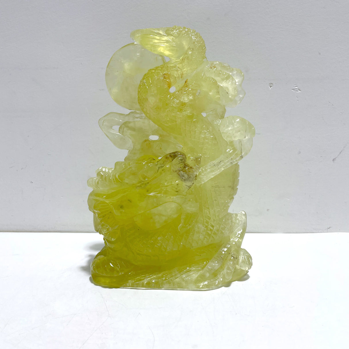 Unique Citrine Dragon Carving