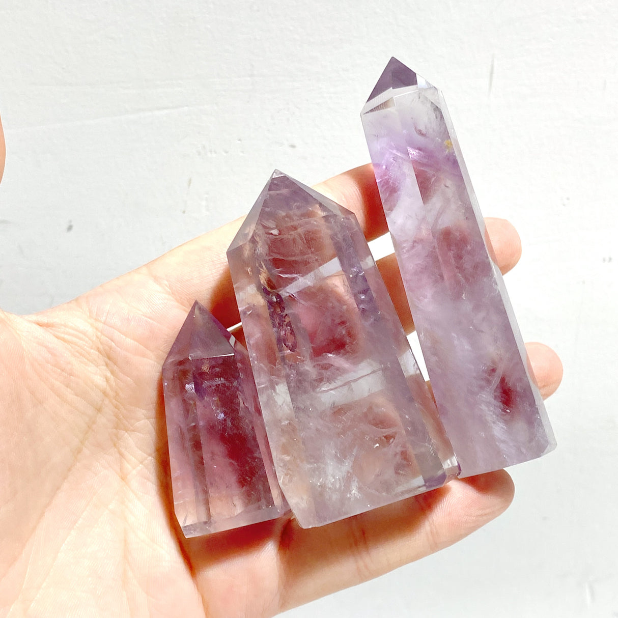 34 Pieces God's Fingerprint Light Purple Amethyst Tower