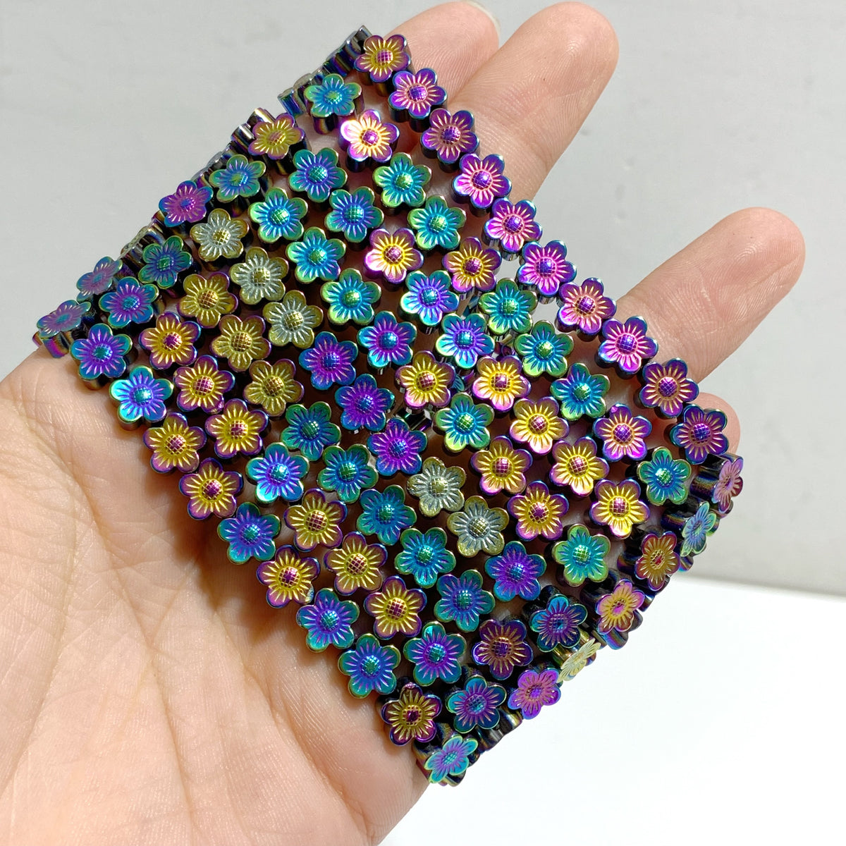 Aura Pyrite Flower Shape Bracelets Wholesale