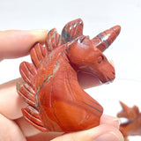 Red Jasper Unicorn Carving Wholesale